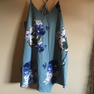 Never worn FREE PEOPLE floral sleeveless dress